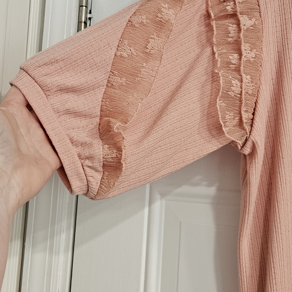 Cupio Blush Ruffle Sleeve Blouse - Picture 2 of 6
